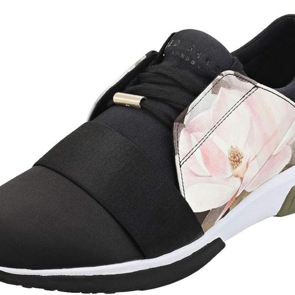 Ted Baker Cepap Womens Black Opal Satin Sneakers-UK 6 / EU 39 / US 8 - Picture 1 of 8
